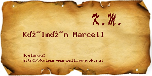 Kálmán Marcell névjegykártya