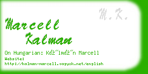 marcell kalman business card